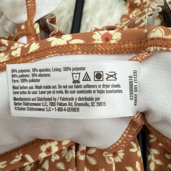 NWT Gerber Modern Moments Girls 2-Piece Toddler Summer Swimsuit 4T - Picture 4 of 8